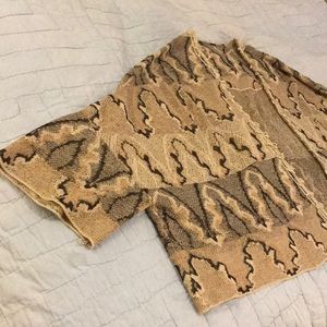 Free people brown and black shawl